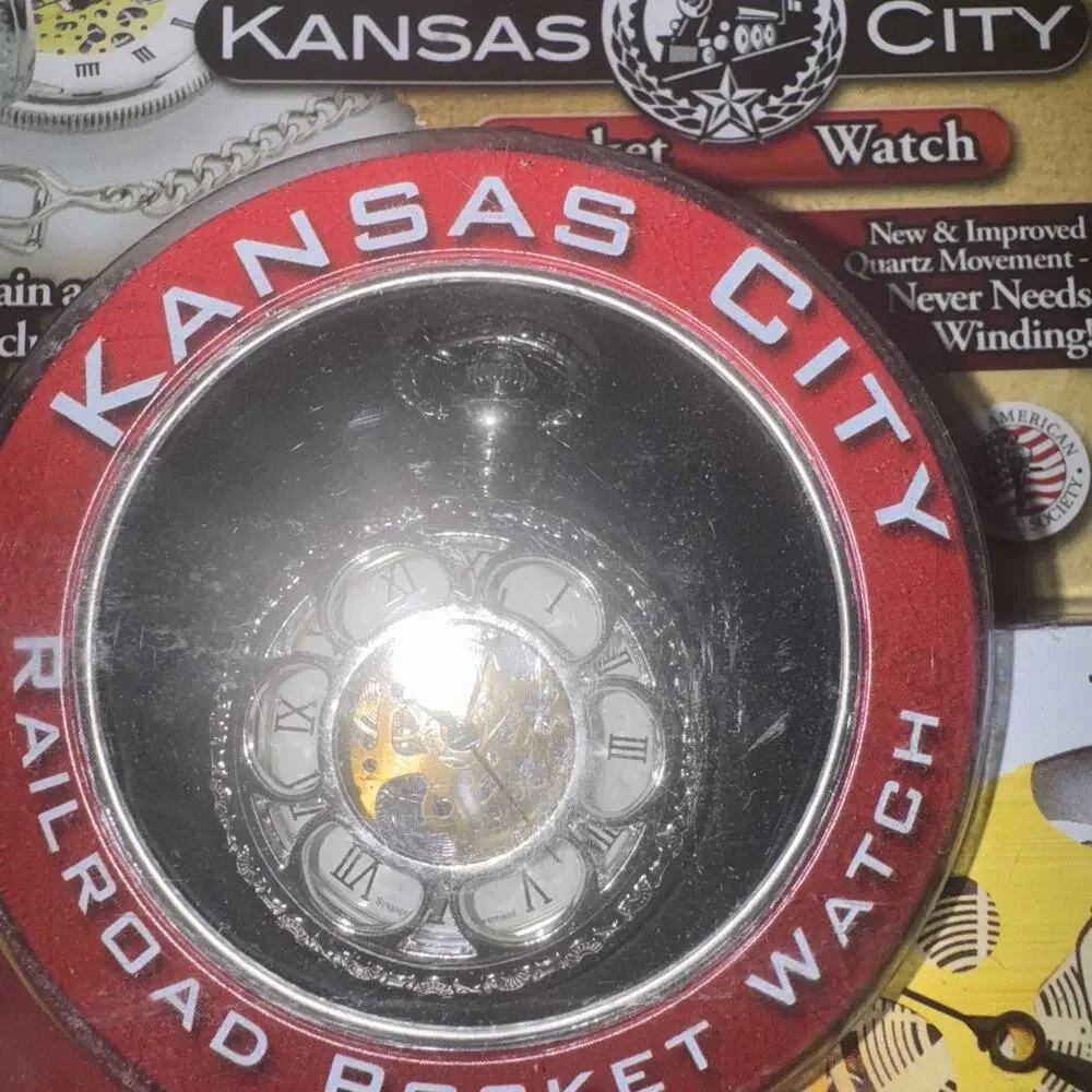 Railroad POCKET WATCH Kansas City Limited Edition COA Jesse James New